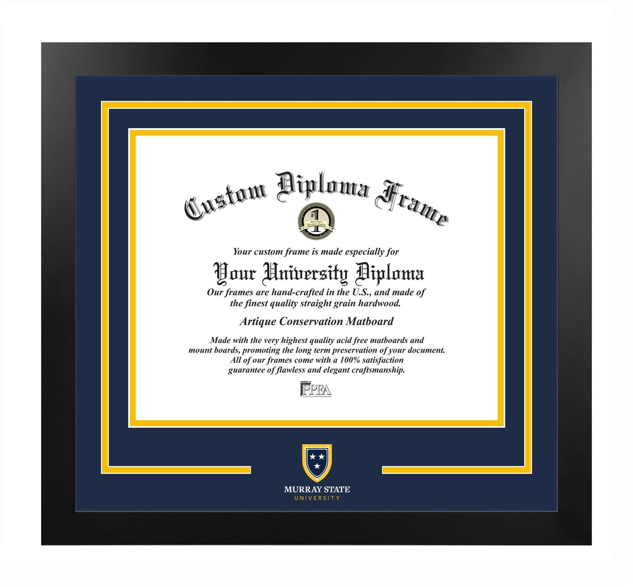 Murray St. Racers 14w x 11h Spirit Diploma Manhattan Black Frame with Bonus Campus Images Lithograph (value savings $59)
